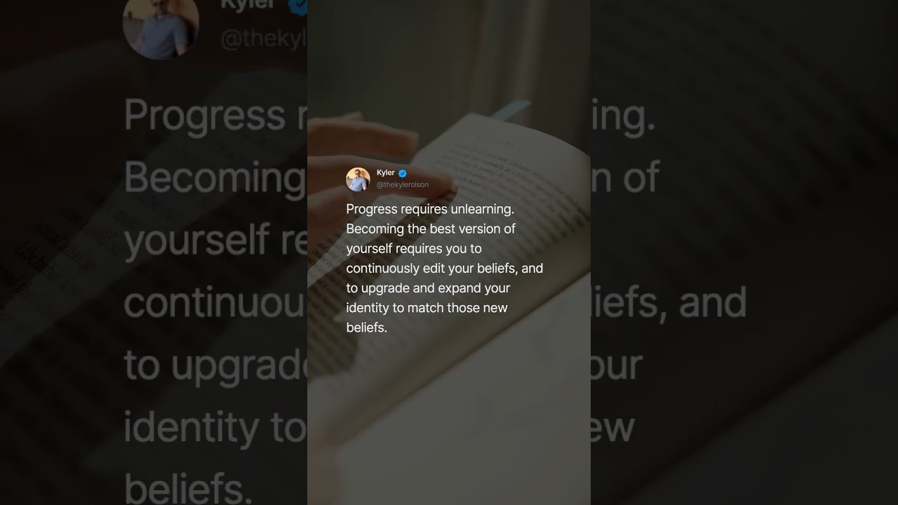 Progress Requires Unlearning YouTube Progress Requires Unlearning YouTube