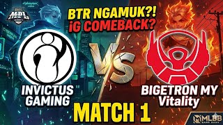 MPLMY S17 Regular Season - Invictus Gaming ( iG ) Vs BigetronMy By Vitality ( BTR )Match 1 / Week 1 