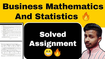 Du Sol Assignment Solutions | Business Mathematics And Statistics Assignment Solutions | Bcom