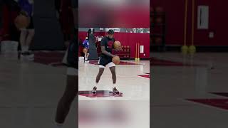 LA Clippers Paul George working on his handles at practice