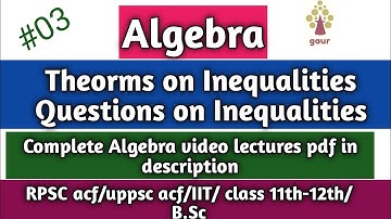|| Theorms on inequality and questions || Maths ||