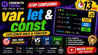 Learn var, let & const Once and For All | JavaScript Fundamentals