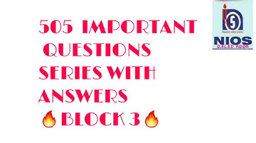 505 IMPORTANT QUESTIONS SERIES WITH ANSWERS BLOCK 3