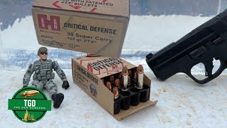 30 Super Carry Hornady Critical Defense 100gr | Clear Ballistics Gel Test | S&amp;W Shield Plus