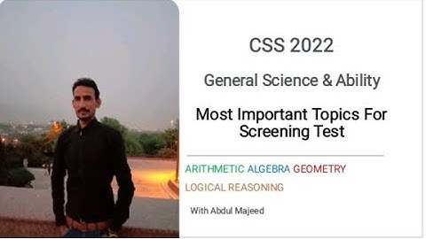 General Ability (Math  Solved MCQs) in CSS Screening Test - Preparation Tips & Tricks