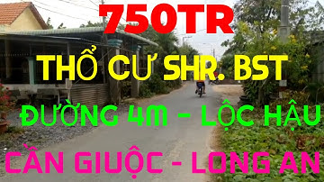 (Ms 139♥️Đã Bán) Bán 1 Lô Thổ Cư SHR 750Tr Đường Xe Hơi, Lộc Hậu, Cần Giuộc, Long An | Bđs Long An