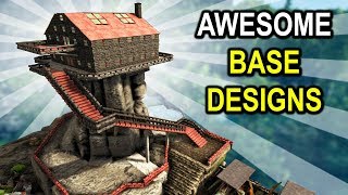 ARK BASE SHOWCASES On Ragnarok! Ark Survival Evolved Base Designs!