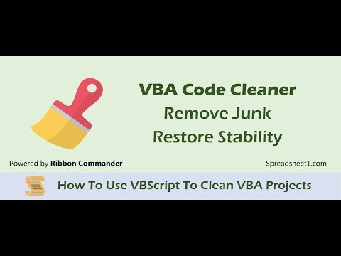 Ribbon Commander (RC): Use VBScript To Clean VBA Files