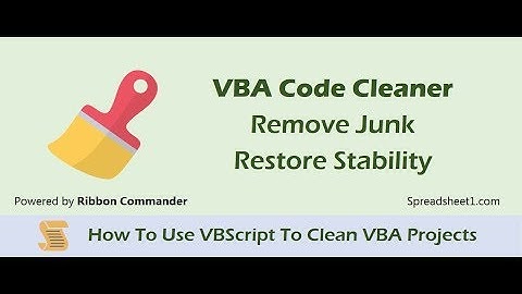 Ribbon Commander (RC): Use VBScript To Clean VBA Files