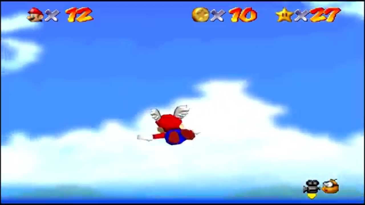 super mario 64 mario wings to the sky