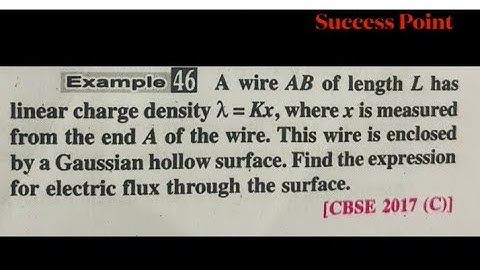 A wire AB of length L haslinear charge density 2 = Kr, where r is measured from  end A of the wire