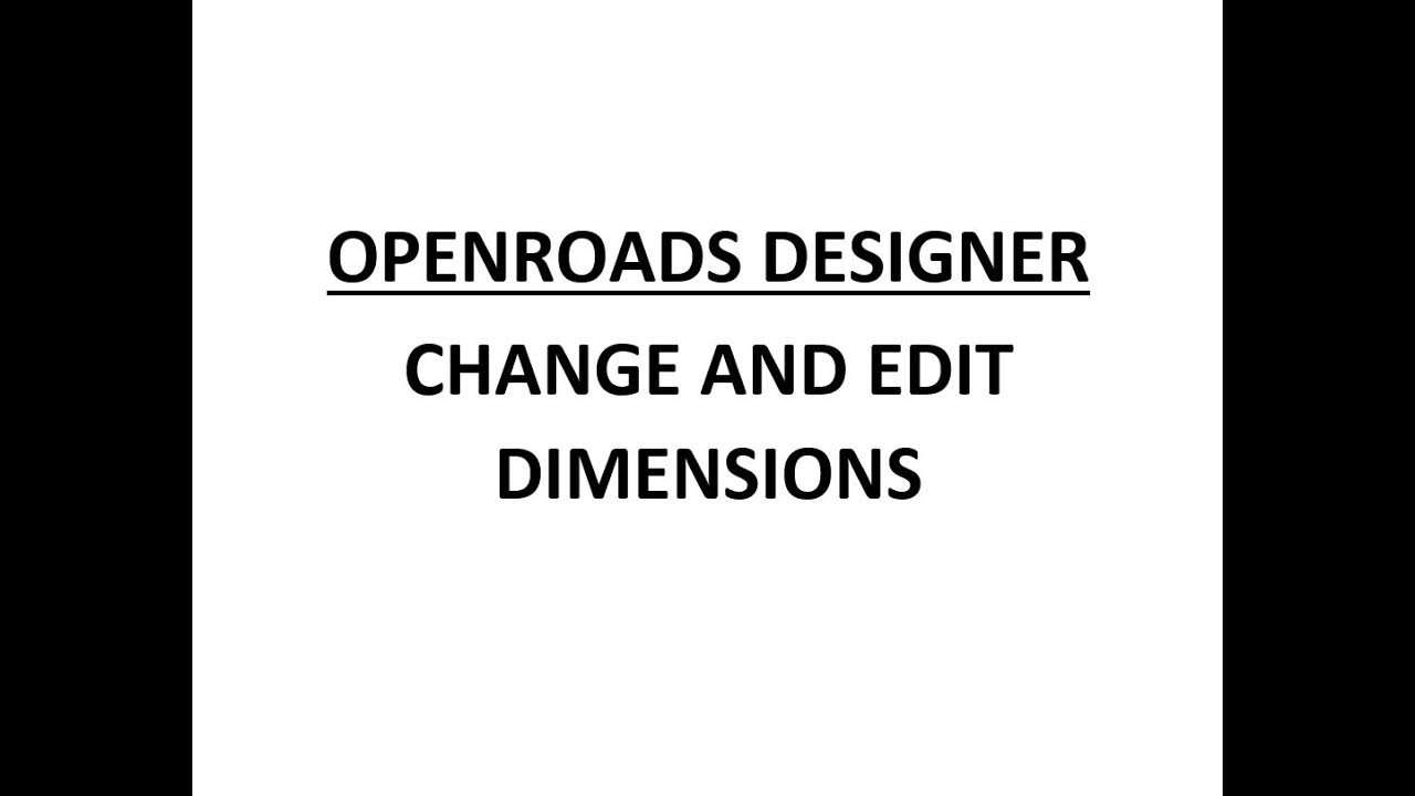 MicroStation ORD 14.4 Change And Edit Dimensions YouTube