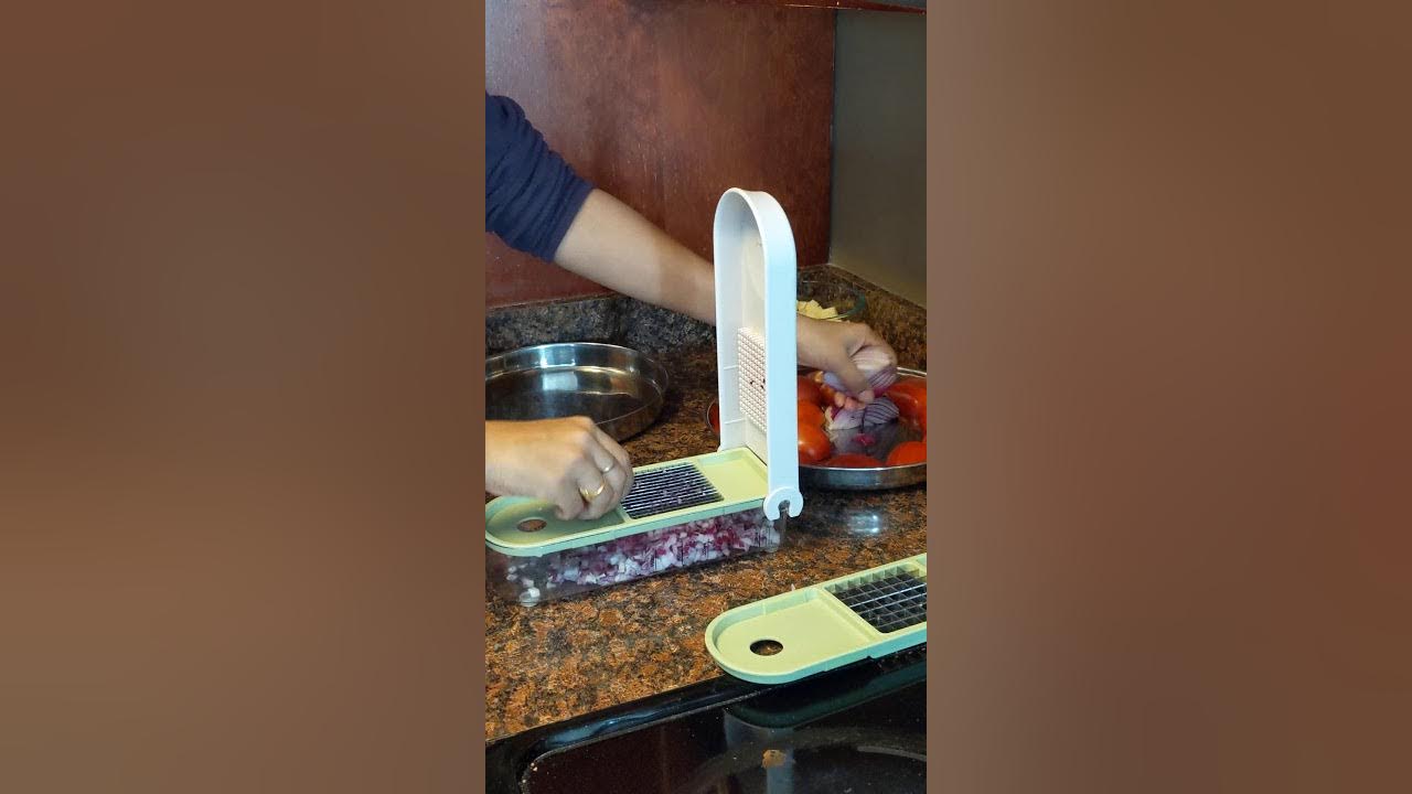 How to Chop/Dice Vegetables with Vidalia Chop Wizard (Manual Chopper