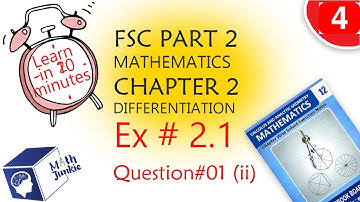 Exercise#2.1 Question#1 Part(ii) | Chapter#2 |Differentiation |FSC Maths Inter- Part2| Maths Book2