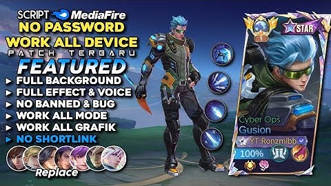 NEW! Script Skin Gusion Starlight Cyber Ops No Password | Full Effect & Voice - Latest Patch 2025