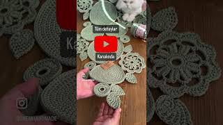 #crochet #knitting #handmade #sousplat #amerikanservis #diy #tabledecor #tablerunner #video