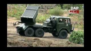 Cambodian Military BM-21 Multiple Launch Rocket System (MLRS) New Test at ACO Kompong Speu