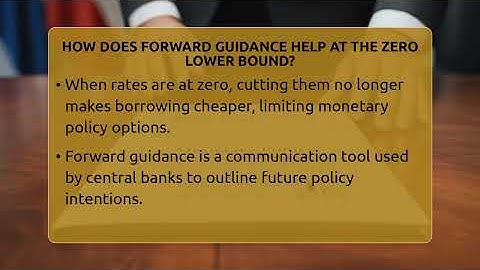 How Does Forward Guidance Help At The Zero Lower Bound? - Inflation Insight Channel