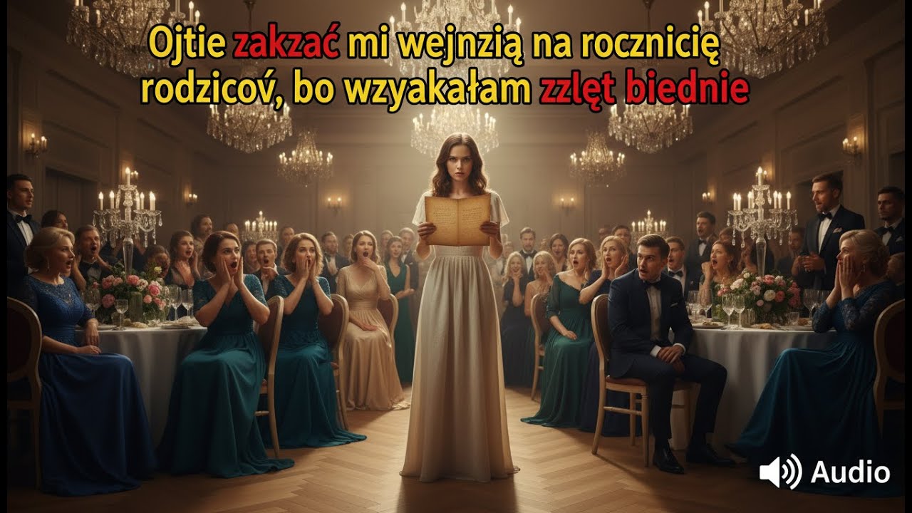 Ojciec wyrzucił mnie z rocznicy ślubu – a ja zamroziłam całą salę prawdą.