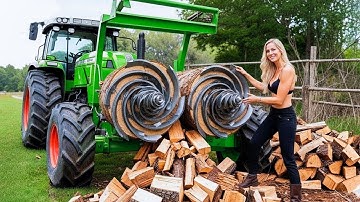 Snelste en grootste brandhoutverwerkingsmachine - Kettingzaagmachines voor het zagen van bomen | ...
