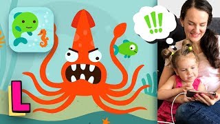 Рыбка Приложение для детей Видео игра для детей  iPhone iPad Мама и малыш играют Говорящие животные screenshot 4