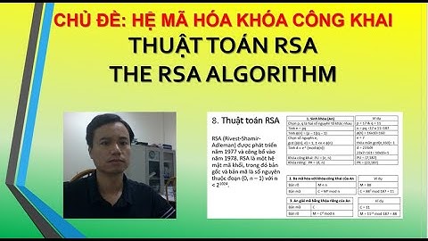 THUẬT TOÁN RSA - THE RSA ALGORITHM