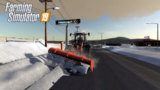 Farming Simulator 19 - snow plowing multiplayer on  pinewood farms map