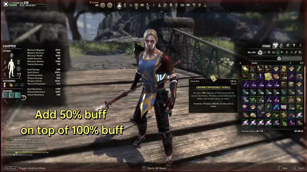 ESO Jester's Festival Event stacking EXP 