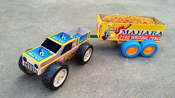 How to Make Matchbox Tractor Trolley at Home | DIY Tractor Science Project | Mini Tractor Toy