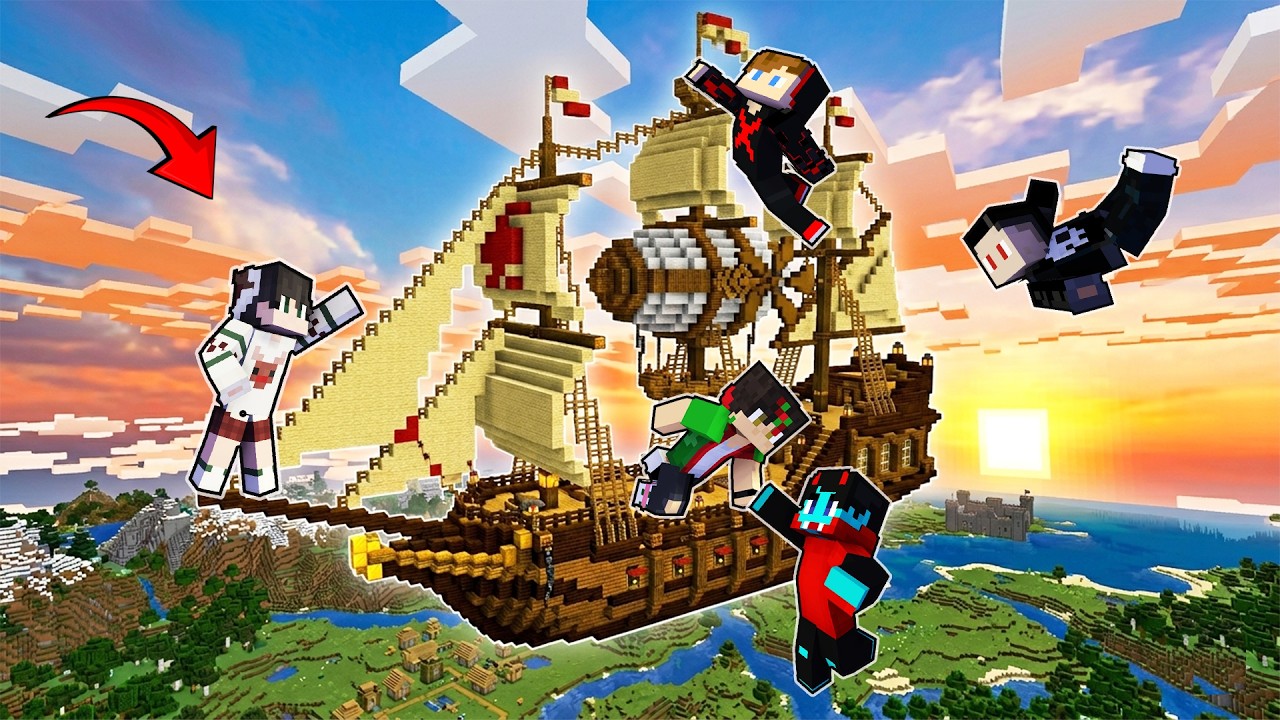 Flying Raft Minecraft I Made a Working FLYING SHIP in Minecraft! - YouTube