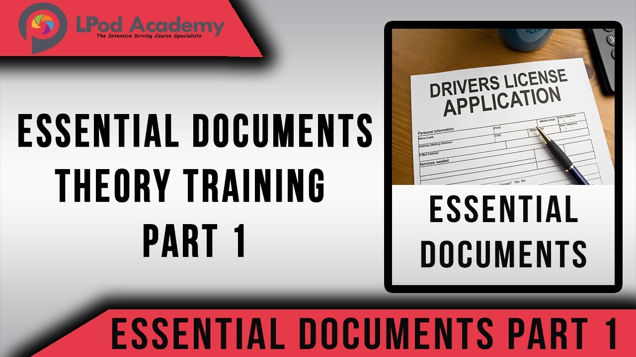 Driving Theory Test Questions and Answers 2018 - Essential Documents - Part 1 Driving Theory Test Questions and Answers 2018 - Essential Documents - Part 1