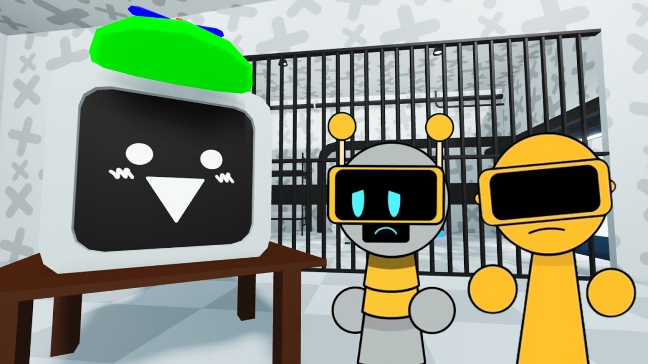 Sprunki Fun Bot & Garnold Played Mr Fun Computer Prison Run Obby in ROBLOX | Incredibox Sprunki