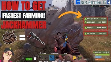 How to get jackhammer in RUST | FASTEST FARMING #rust #jackhammer #metal #farming #howto #stone
