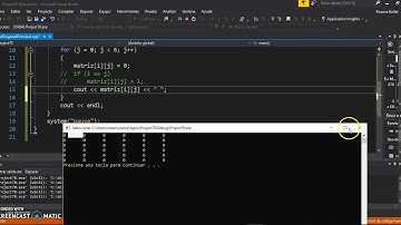Se genera la matriz con ceros y la diagonal principal con unos