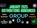 YieldMax January 2025 Group D Distribution Announced for MSTY, SMCY, APLY, AMZY, &amp; YMAX/YMAG
