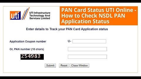 How to Track the status of PAN Card Application at UTIITSL website