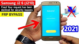 Google/FRP Bypass Samsung J2 6 (J210F) Latest Trick 2021 (Without PC)???