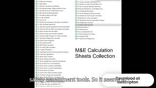 53 Excel spreadsheets to automate complex M&E calculations