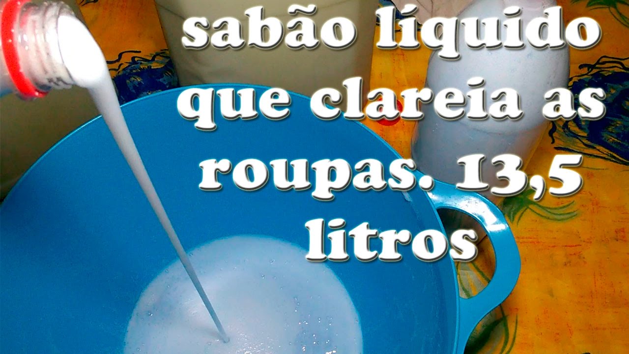 SABÃO LÍQUIDO  QUE CLAREIA E TIRA MANCHA
