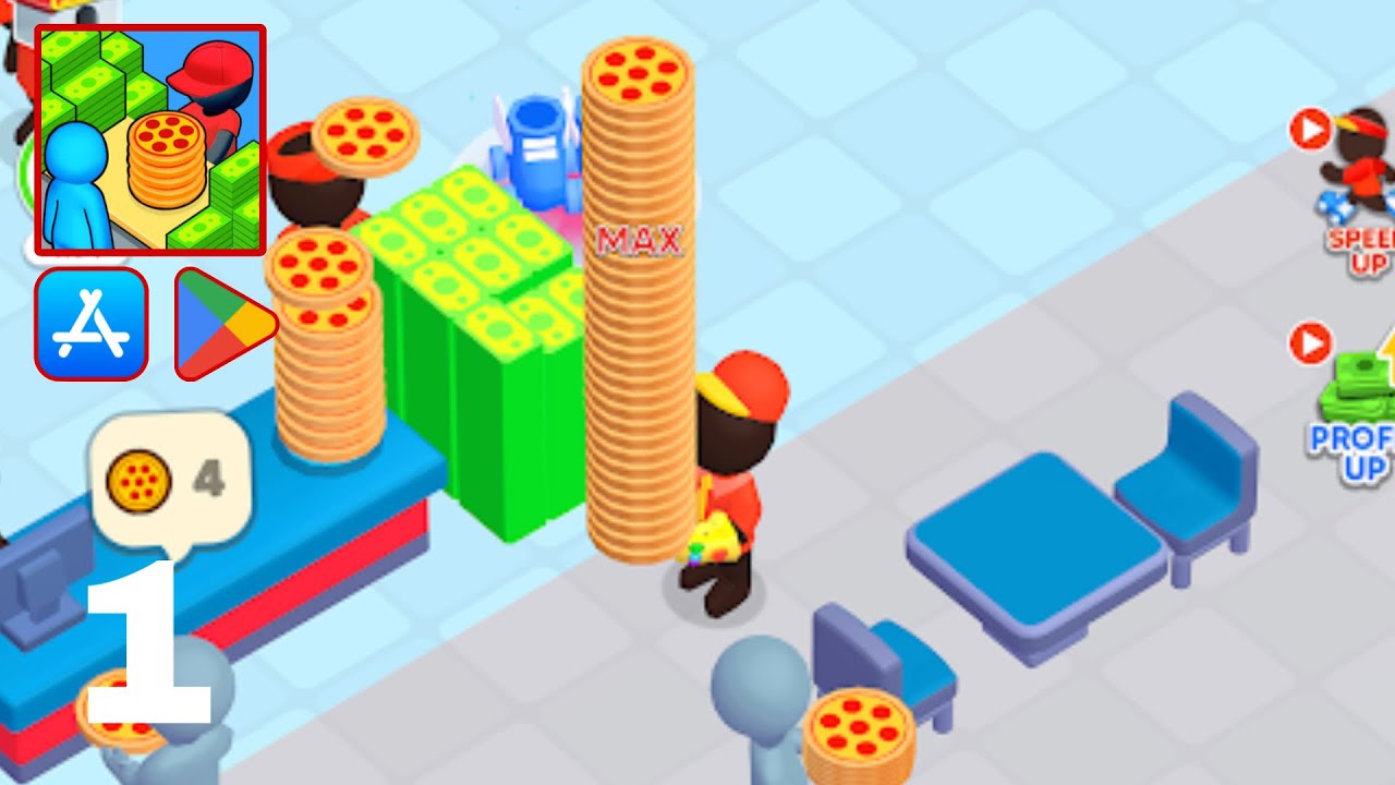 Idle Pizza Shop Pizza Games Gameplay / Walkthrough 1 YouTube