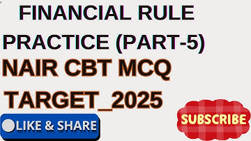 LDCE Financial Rule Previous year MCQs|NAIR CBT MCQ|RRB CBT MCQ|Railways Financial Rules MCQ