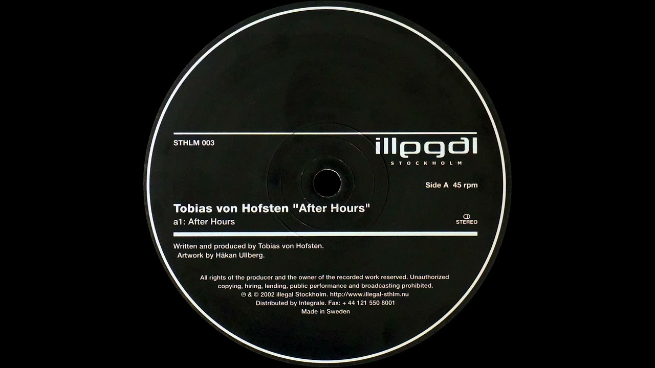 Watch Tobias von Hofsten - After Hours on YouTube Watch Tobias von Hofsten - After Hours on YouTube