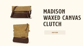 Madison Waxed Canvas Crossbody Foldover Clutch - Hands On