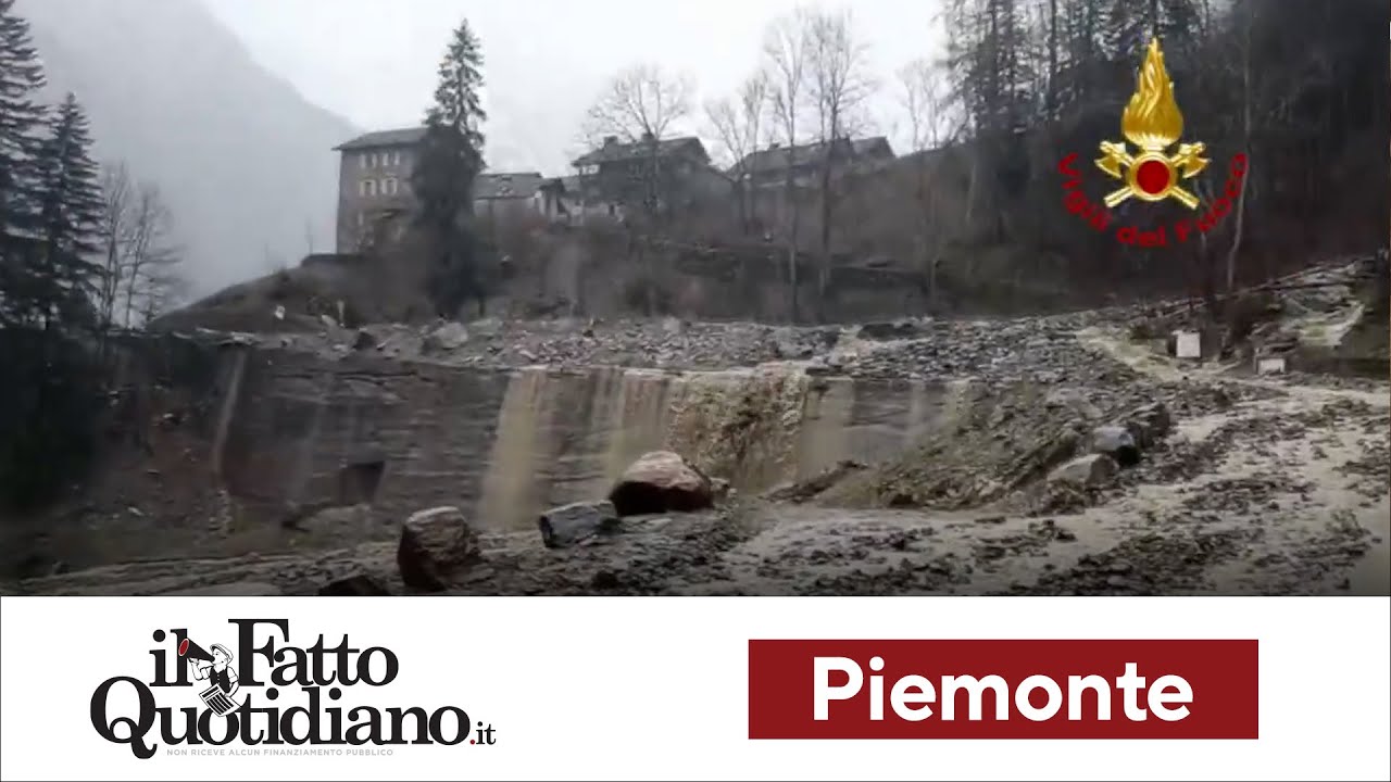 Frane e allagamenti: le immagini dei vigili del fuoco dal Piemonte