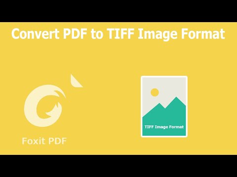 How to Convert PDF to TIFF Image Format in Foxit PhantomPDF