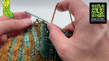 Blip-Free Right-Leaning Double Decrease with Set-Up in Inverted DKBrioche — A Sockmatician Tutorial