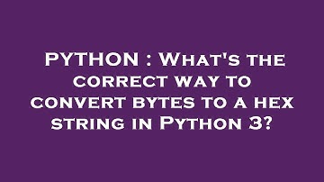 PYTHON : What