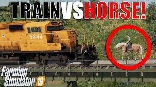 Horse VS Train! -  Farming Simulator 2019 - Mess Around screenshot 1