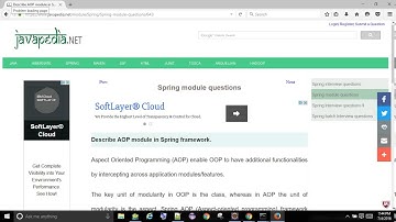 Describe AOP module in Spring framework. | javapedia.net