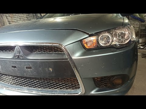 Mitsubishi lancer X. Ищем зазоры на кривой морде.